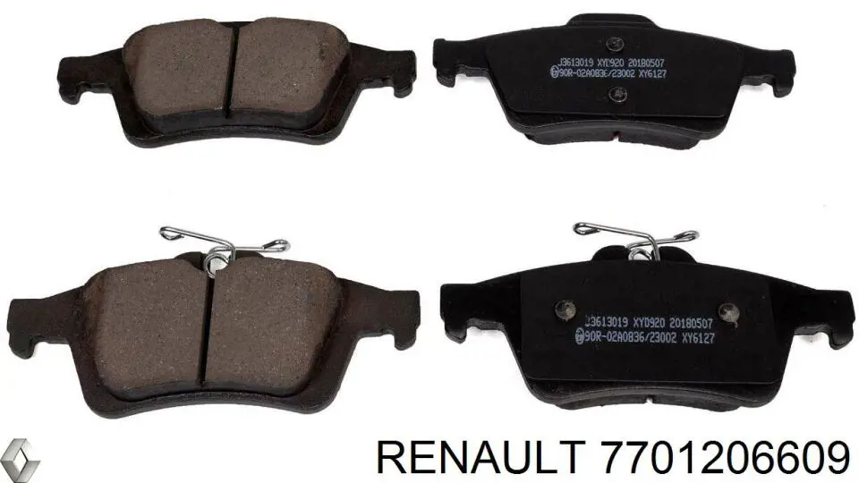 Задні гальмівні колодки Renault (RVI) 7701206609 ціна, від 13.84 USD