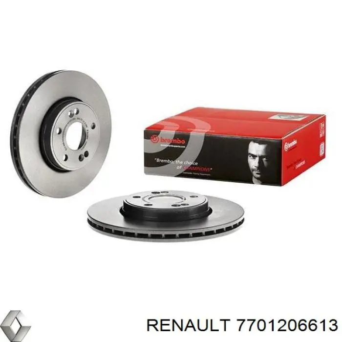 7701206613 Renault (RVI) диск гальмівний передній