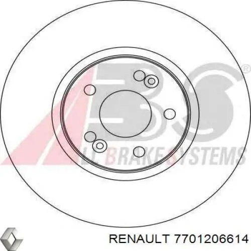 Диск гальмівний передній Renault (RVI) 7701206614