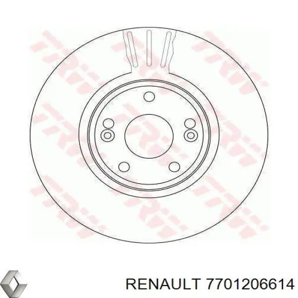 7701206614 Renault (RVI) Гальмо дискове переднє