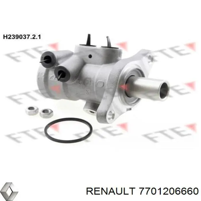7701206660 Renault (RVI) Циліндр гальмівний, головний