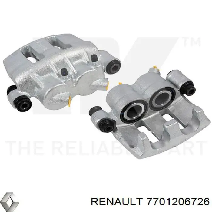 Супорт гальмівний передній правий 7701206726 Renault (RVI)
