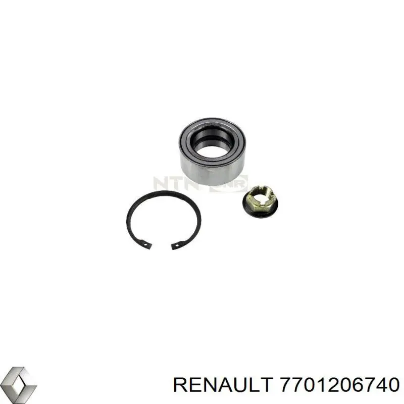 Комплект підшипник маточини передньої Renault (RVI) 7701206740 ціна, від 51.50 USD