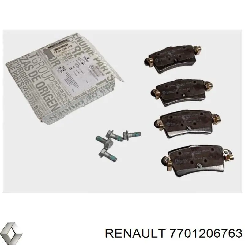 Купити 7701206763 Renault (RVI) Задні колодки