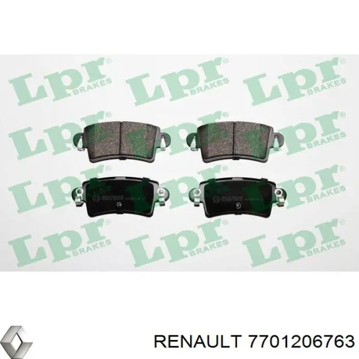 Задні гальмівні колодки Renault (RVI) 7701206763 ціна, від 17.95 USD