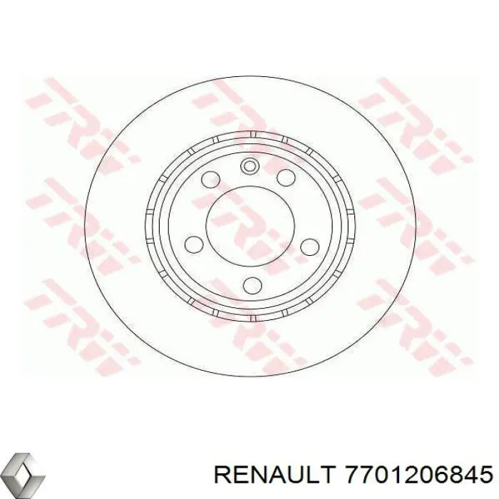 7701206845 Renault (RVI) диск гальмівний передній