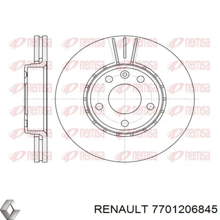 Купити 7701206845 Renault (RVI) Ротор гальмівний