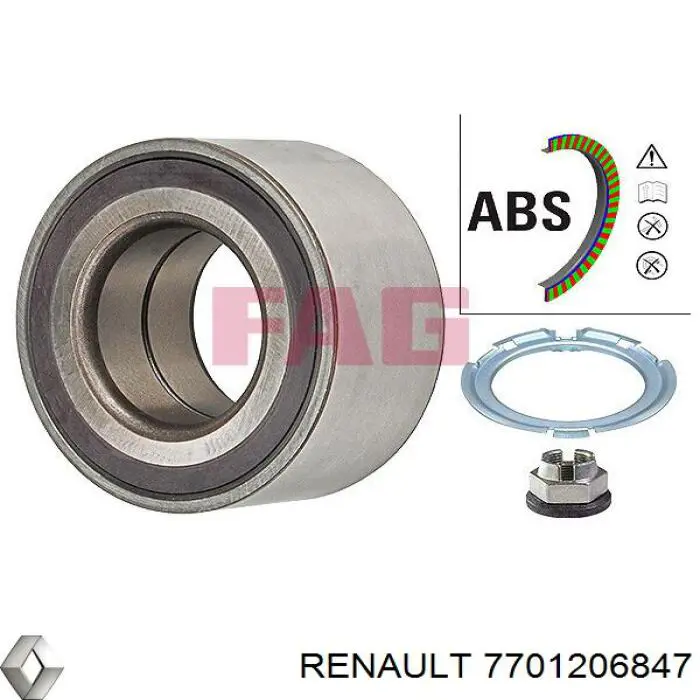 Підшипник маточини передньої 7701206847 Renault (RVI)