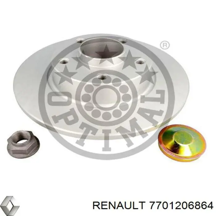 Купити 7701206864 Renault (RVI) Диск заднього гальма