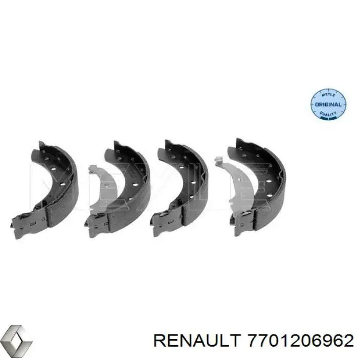 7701206962 Renault (RVI) колодки гальмові задні, барабанні