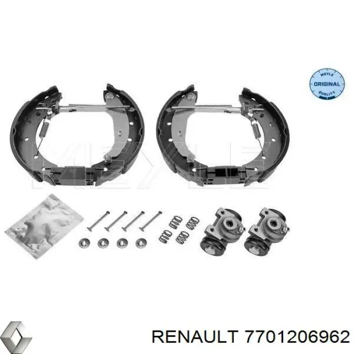Колодки гальмові задні, барабанні Renault (RVI) 7701206962 ціна, від 18.48 USD