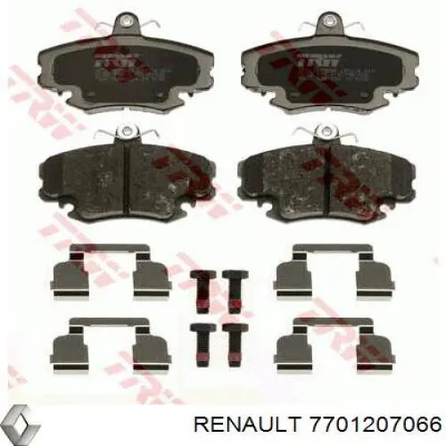 7701207066 Renault (RVI) колодки гальмівні передні, дискові