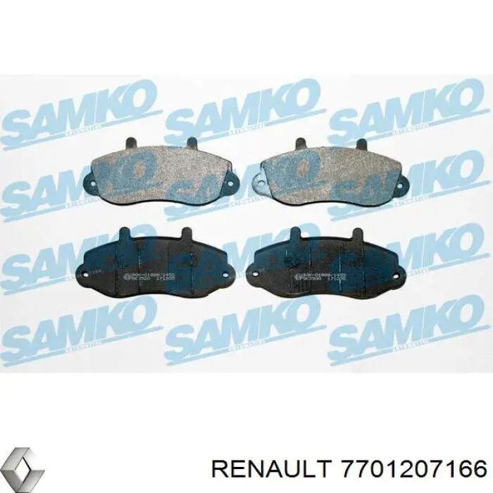 7701207166 Renault (RVI) колодки гальмівні передні, дискові