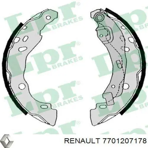 Колодки гальмові задні, барабанні Renault (RVI) 7701207178 ціна, від 18.52 USD