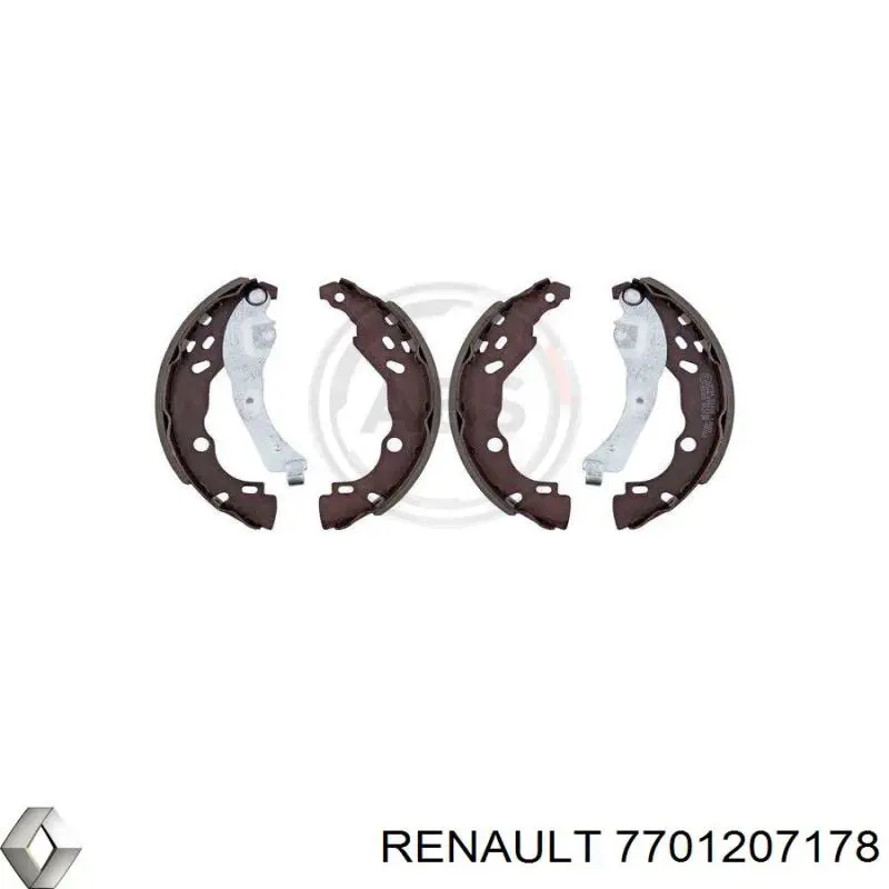 Купити 7701207178 Renault (RVI) Колодки гальмові задні, барабанні