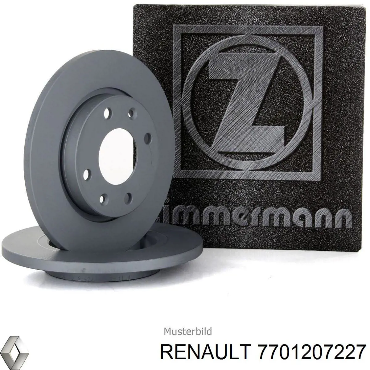 Диск гальмівний задній Renault (RVI) 7701207227