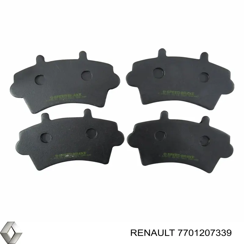 Передні тормозні колодки 7701207339 Renault (RVI)