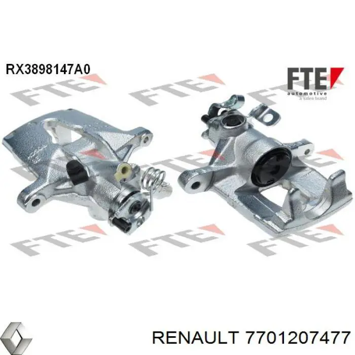 7701207477 Renault (RVI) супорт гальмівний задній лівий