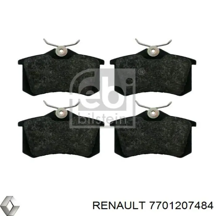 7701207484 Renault (RVI) колодки гальмові задні, дискові
