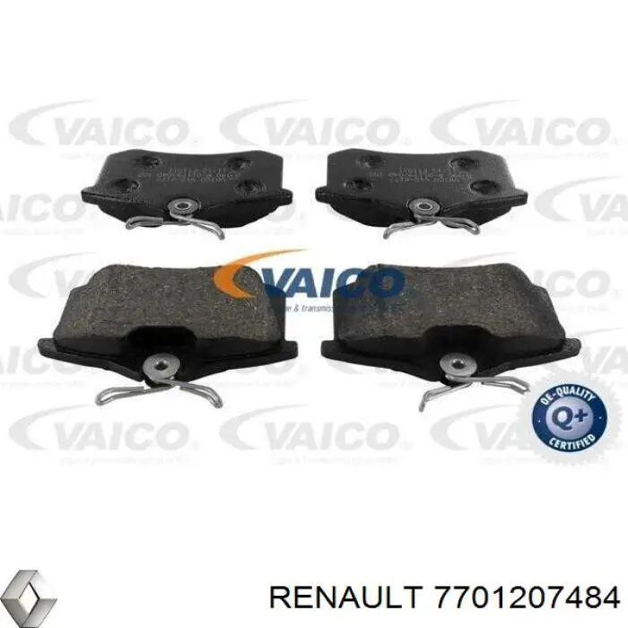 7701207484 Renault (RVI) Колодки гальмівні задні, дискові