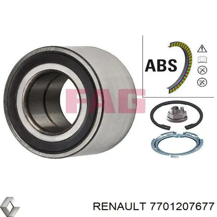 Купити 7701207677 Renault (RVI) Підшипник ступиці передньої