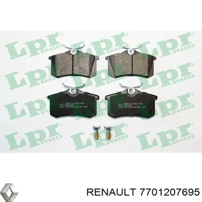 Купити 7701207695 Renault (RVI) Задні колодки