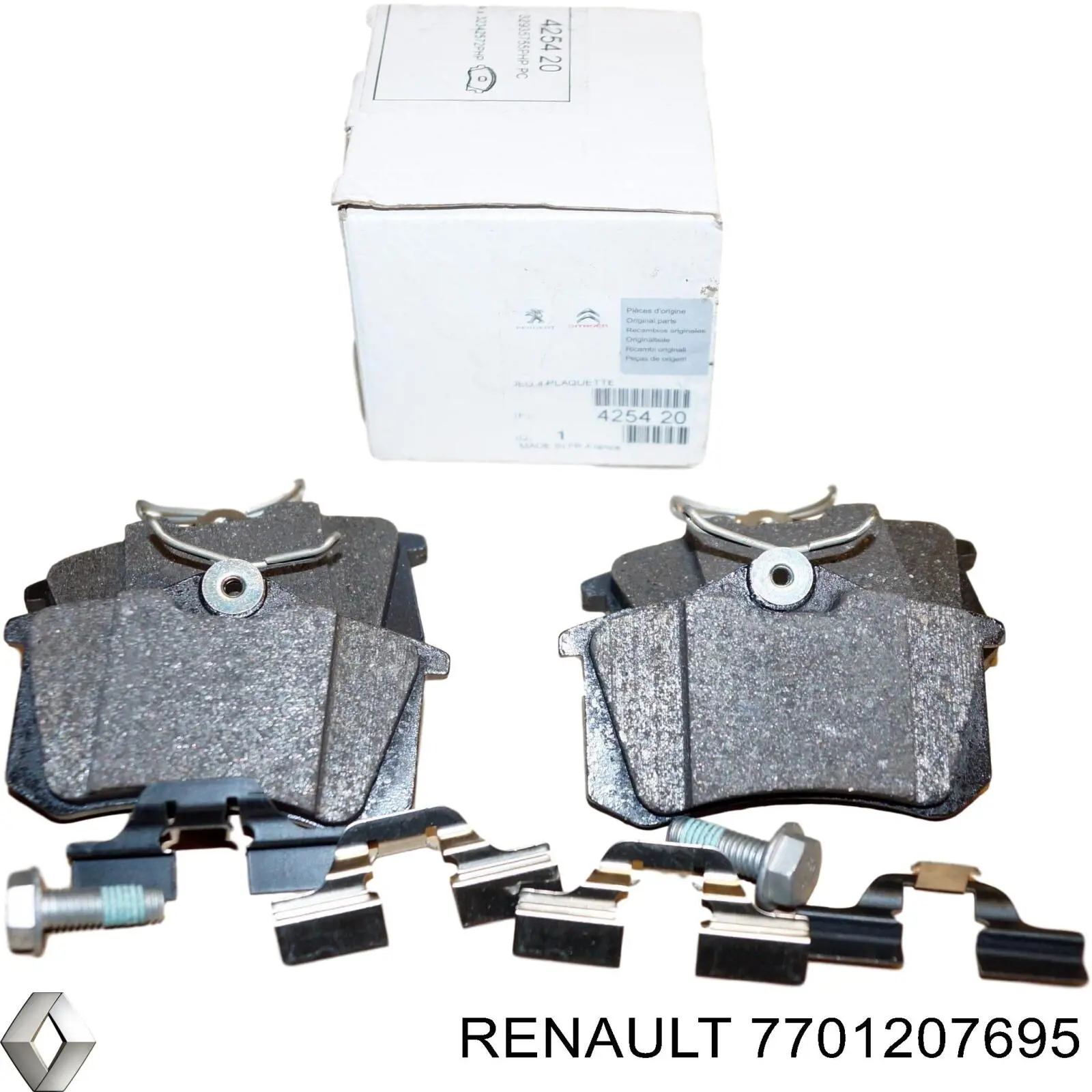 Задні гальмівні колодки Renault (RVI) 7701207695 ціна, від 16.49 USD
