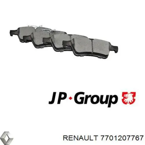 Задні гальмівні колодки Renault (RVI) 7701207767 ціна, від 13.84 USD