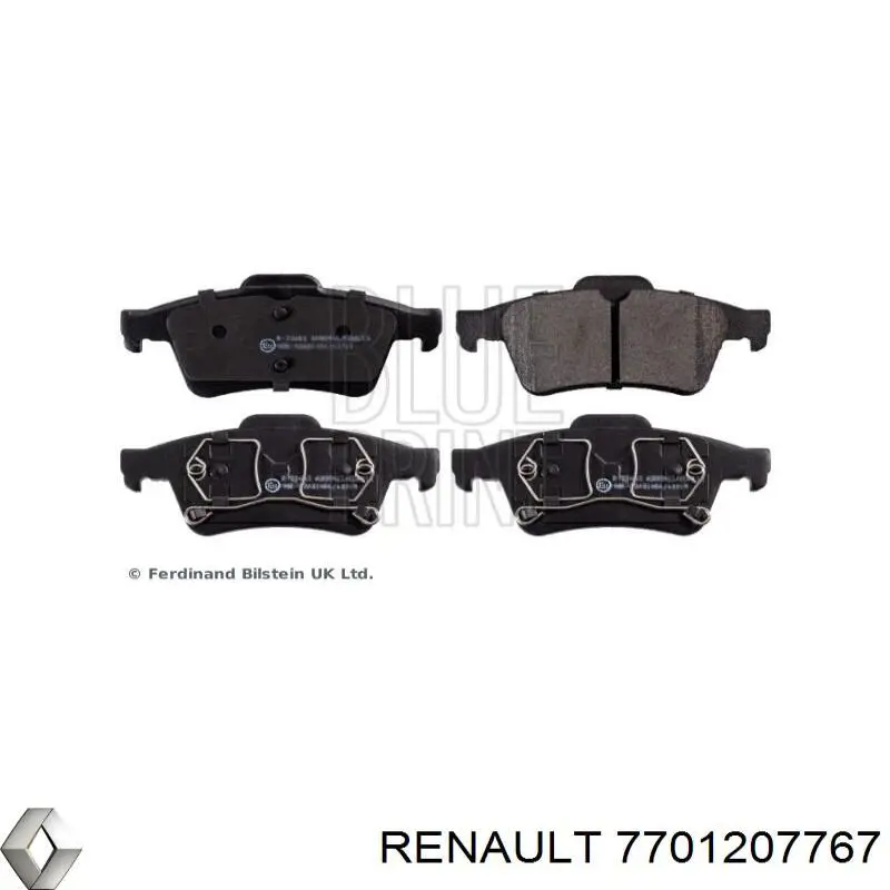 Купити 7701207767 Renault (RVI) Задні колодки