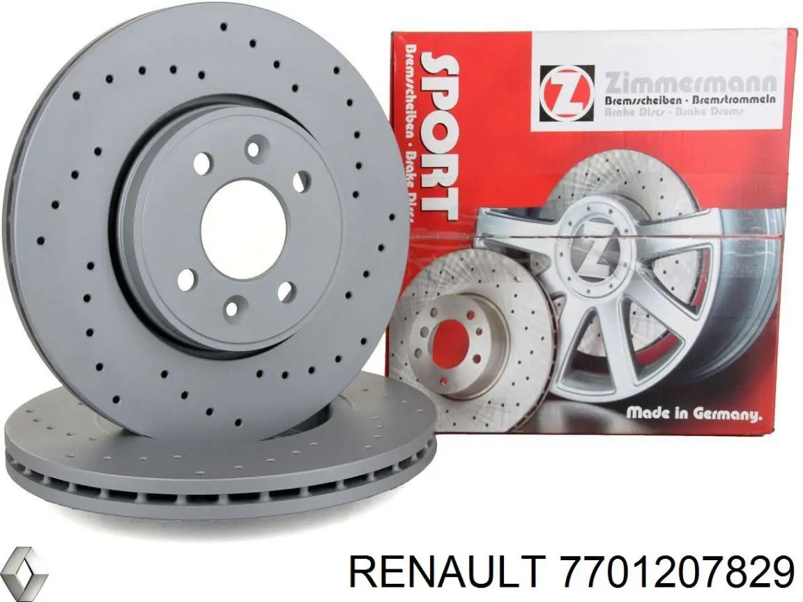 Диск переднього гальма Renault (RVI) 7701207829 ціна, від 37.43 USD