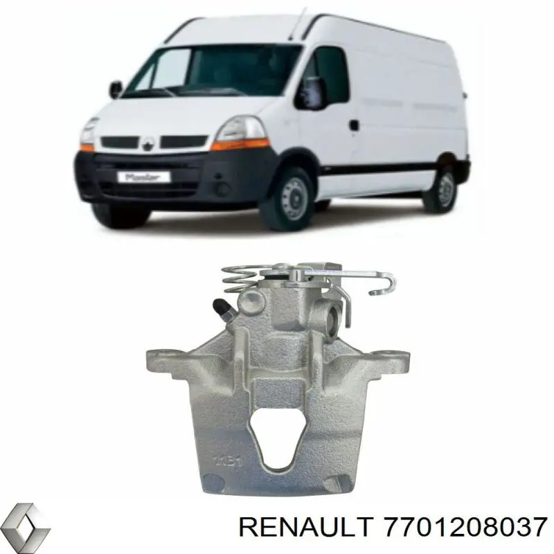 7701208037 Renault (RVI) супорт гальмівний задній правий
