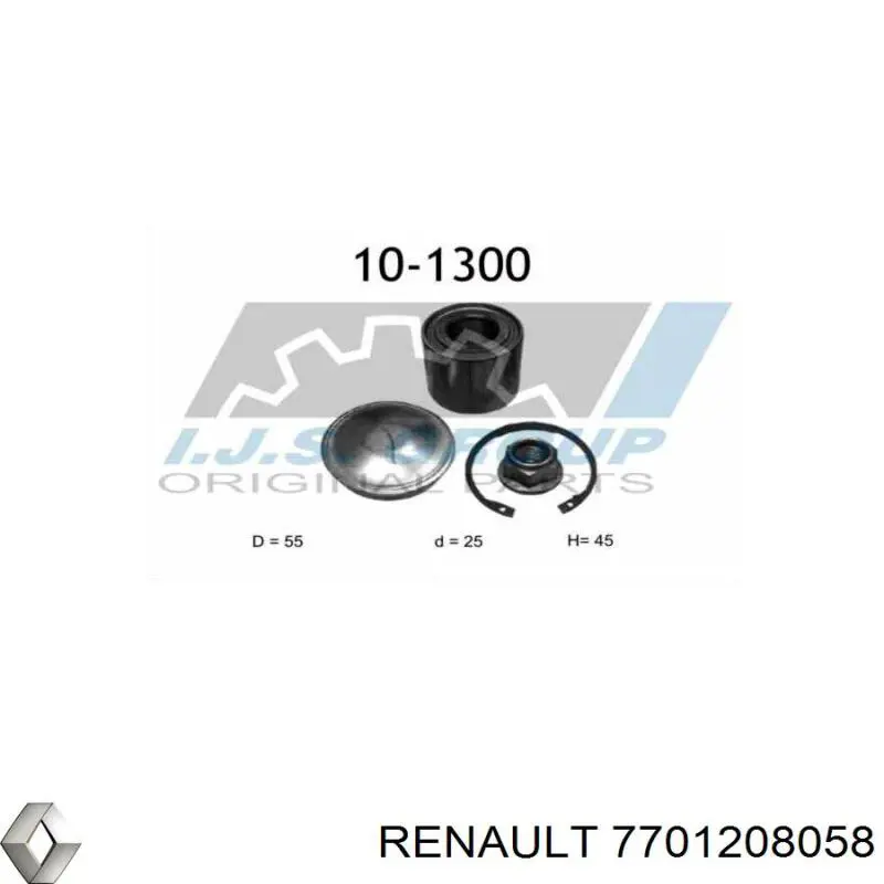 Підшипник маточини задньої Renault (RVI) 7701208058 ціна, від 20.07 USD