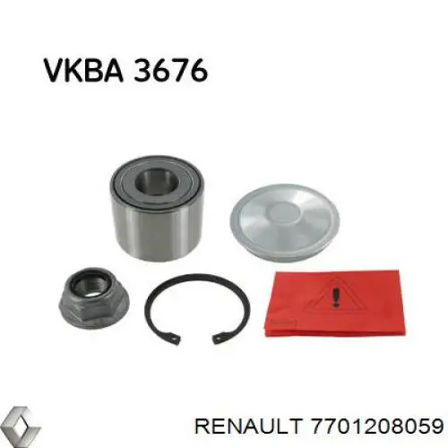 Підшипник маточини задньої Renault (RVI) 7701208059 ціна, від 27.53 USD