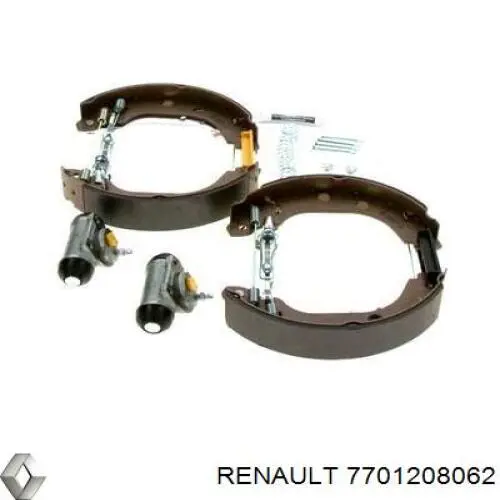 7701208062 Renault (RVI) колодки гальмівні задні барабанні, в зборі з циліндруми, комплект