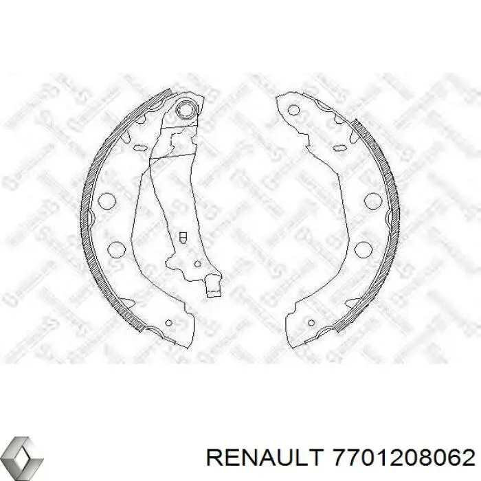 Купити 7701208062 Renault (RVI) Колодки гальмові задні, барабанні