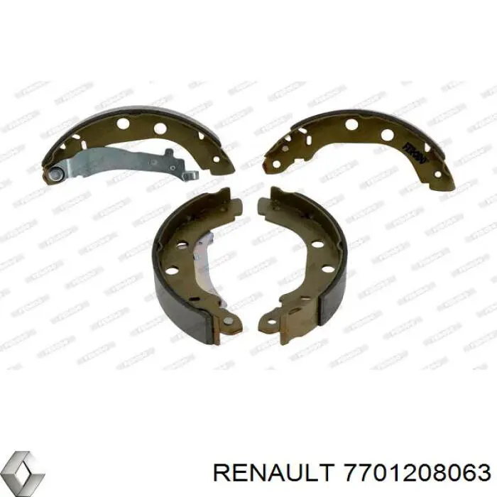 Купити 7701208063 Renault (RVI) Колодки гальмові задні, барабанні