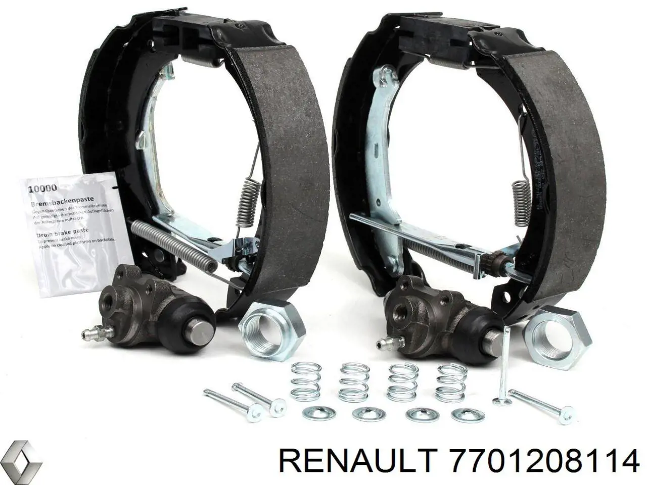 Купити 7701206971 Renault (RVI) Колодки гальмівні задні барабанні, в зборі з циліндруми, комплект