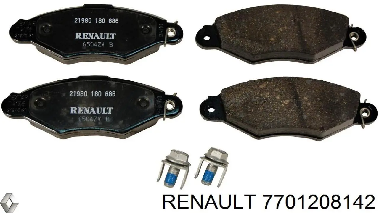 Купити 7701208142 Renault (RVI) Колодки гальмівні передні, дискові