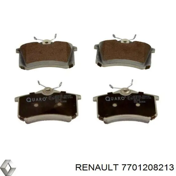 Задні гальмівні колодки Renault (RVI) 7701208213 ціна, від 16.49 USD