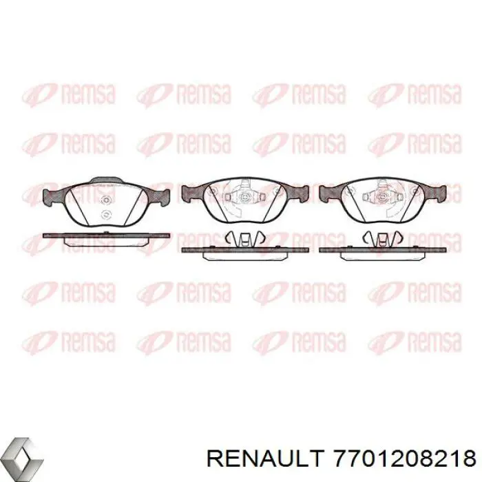 Гальмівні колодки Renault (RVI) 7701208218 ціна, від 45.66 USD