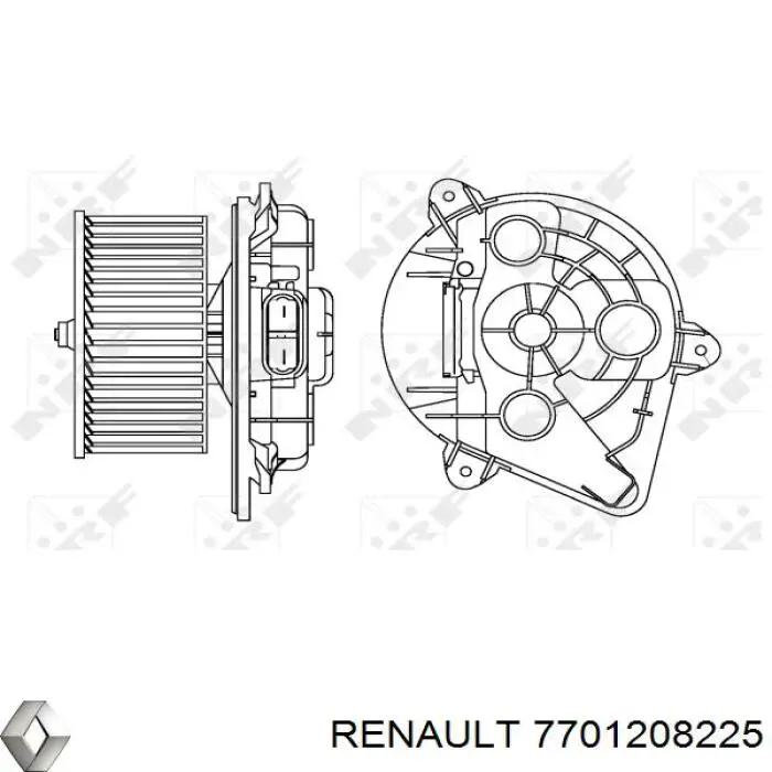 Купити 7701208225 Renault (RVI) Електродвигуни (електродвигун обігрівача) або розетка причепа штепсельная