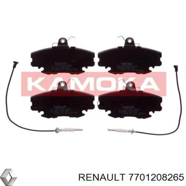 Передні тормозні колодки 7701208265 Renault (RVI)
