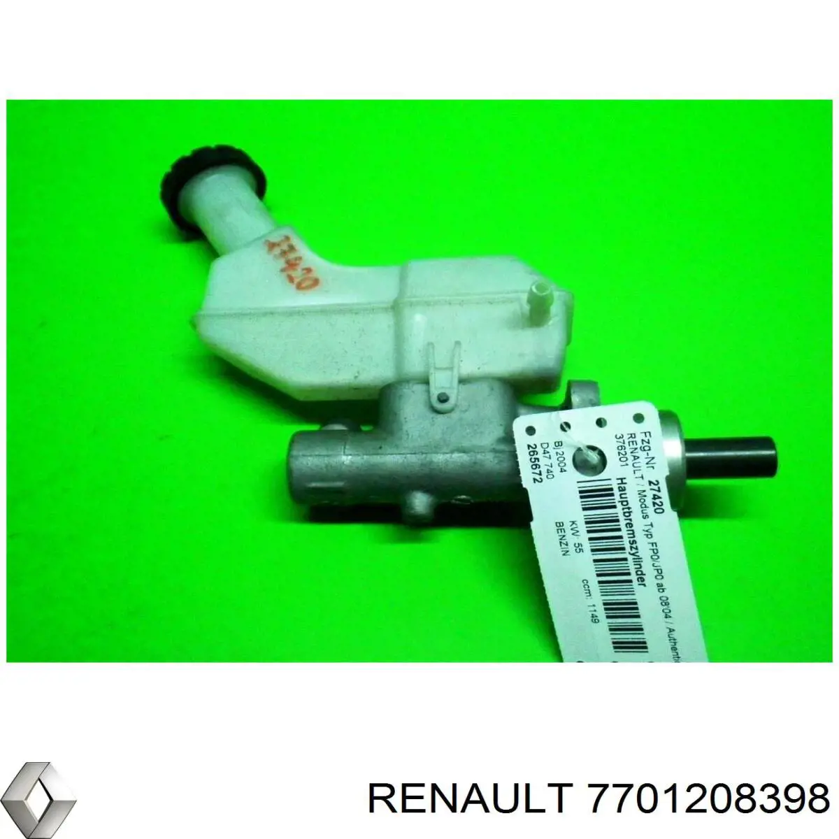 Циліндр головний гальма (Гідротормоз) Renault (RVI) 7701208398 ціна, від 55.50 USD