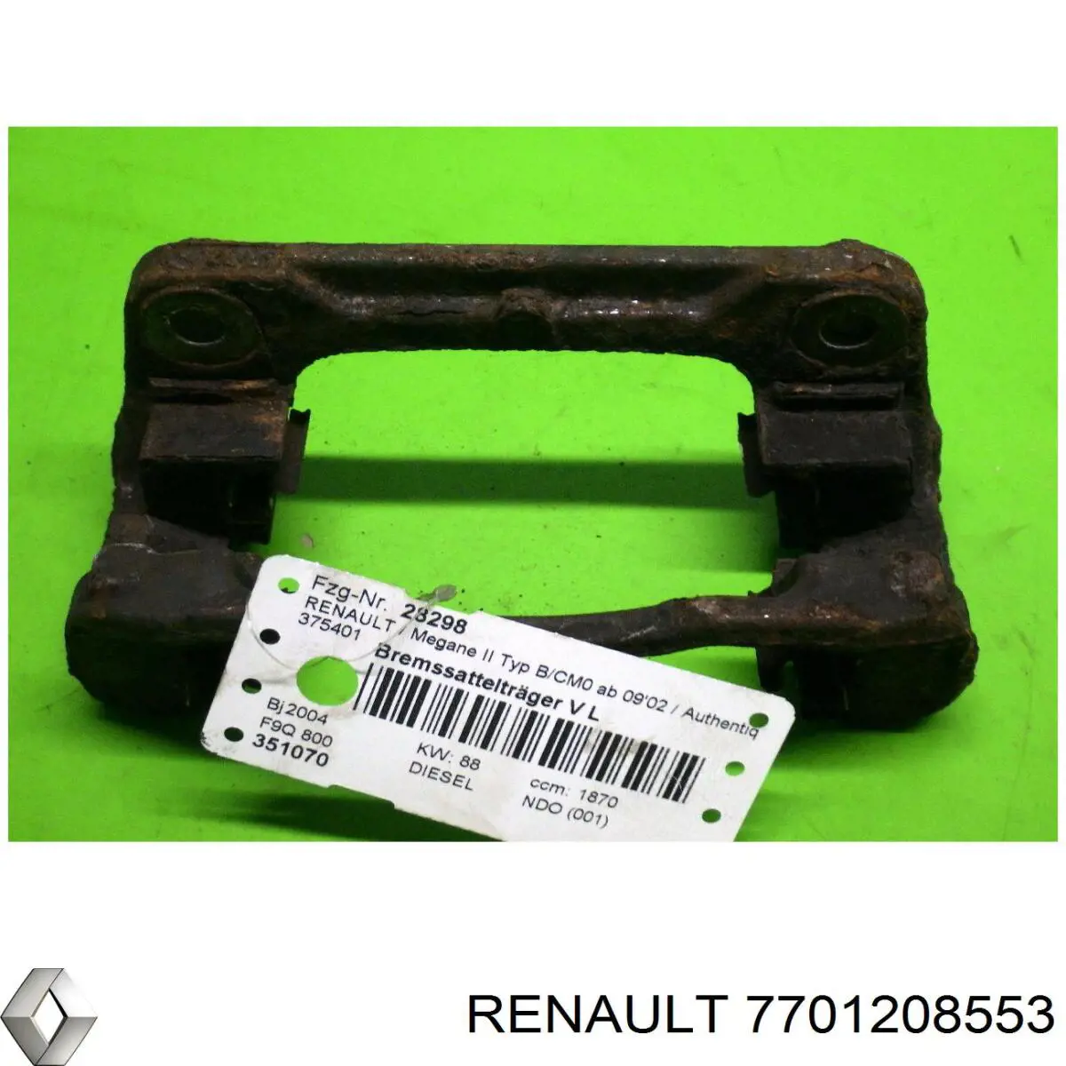 Кронштейн гальмівного супорта Renault (RVI) 7701208553 ціна, від 42.25 USD