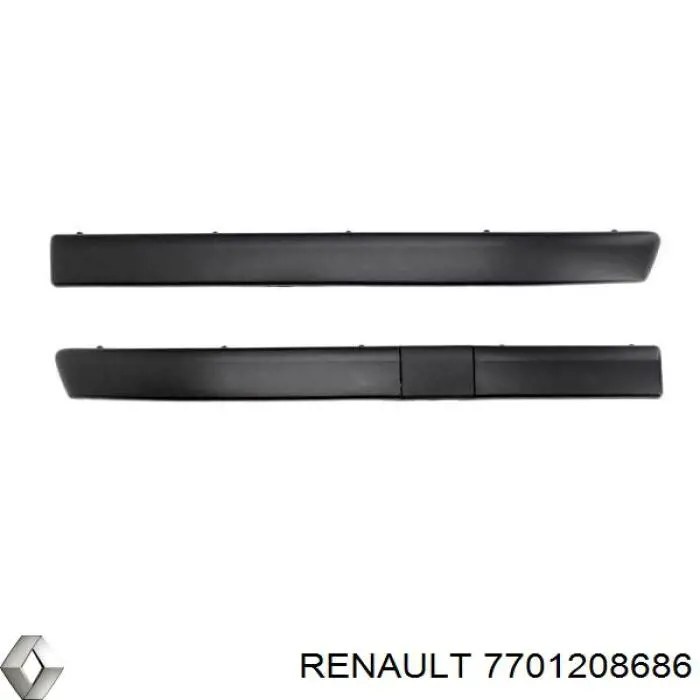 Накладка бампера переднього Renault (RVI) 7701208686 ціна, від 7.89 USD