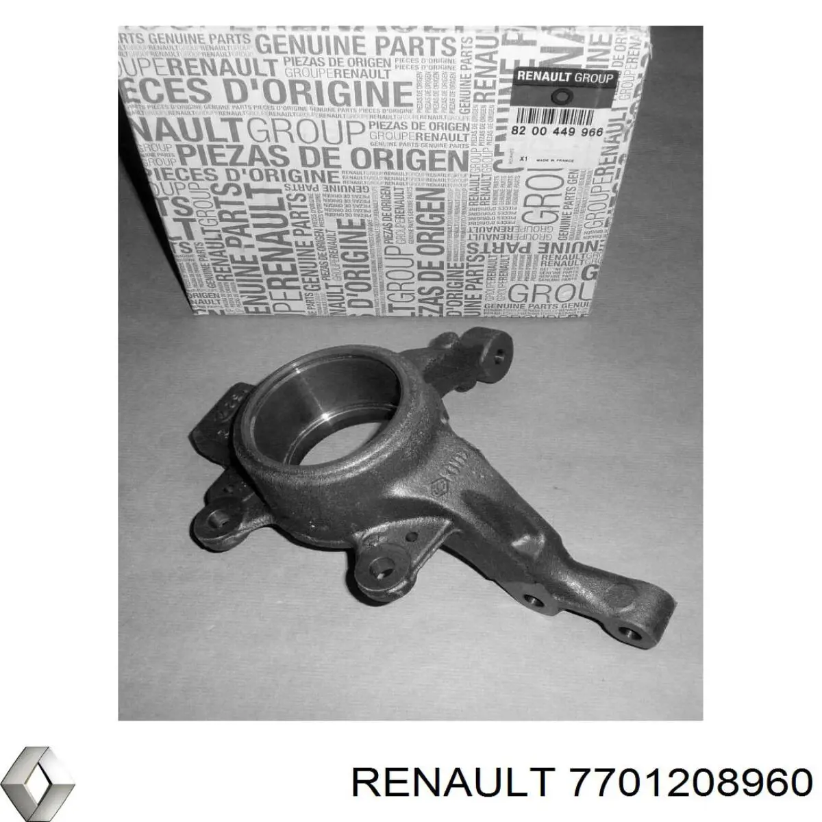 7701208960 Renault (RVI) Цапфа - поворотний кулак передній, правий