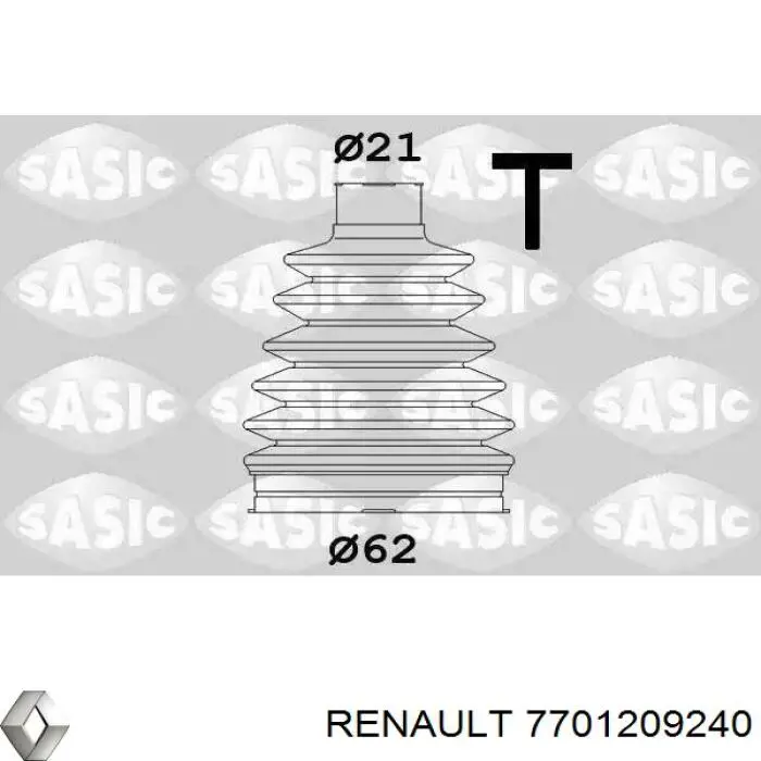 7701209240 Renault (RVI) пильник шруса зовнішній, передній піввісі
