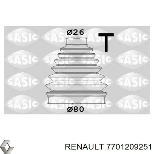 Купити 7701209251 Renault (RVI) Пильник шарніра приводу