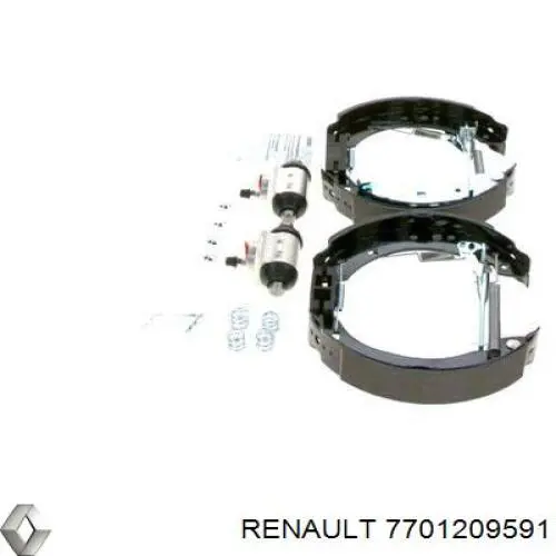7701209591 Renault (RVI) Колодки гальмівні задні, барабанні