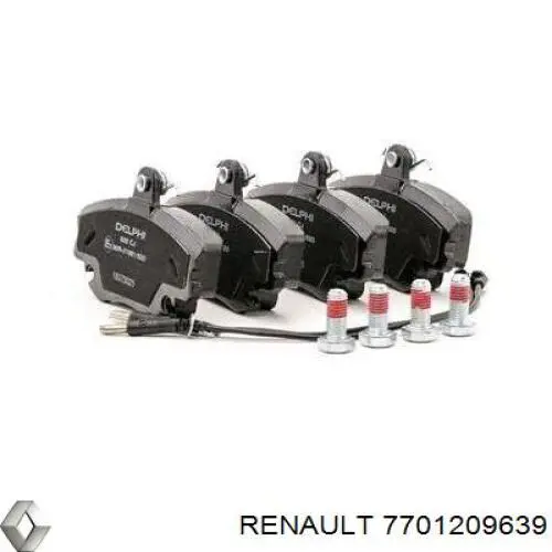 Купити 7701209639 Renault (RVI) Колодки гальмівні передні, дискові